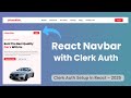 Build a Responsive Navbar with React JS & Tailwind CSS | Clerk Auth Integration #webdesign