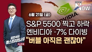 [김현석의 월스트리트나우] S&P 5500 찍고 하락, 엔비디아 –7% 다이빙…“버블 아직은 괜찮아”