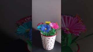 Diy easy paper cup flower pot #diy #allartideas #papercraft #craft #craftideas #creativity #shorts