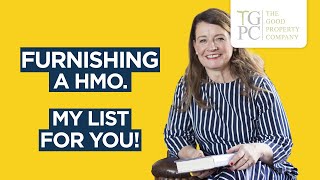 Furnishing a HMO - My list of furniture for you!