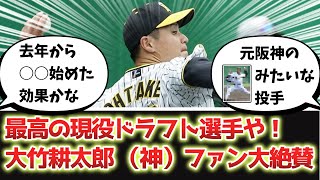 【阪神タイガース】大竹耕太郎、最高の現役ドラフト選手と野球ファンから大絶賛される【なんJ、なんG反応】