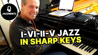 1 6 2 5 Jazz Piano Sharp Keys | Backing Track