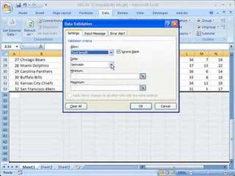 Use data validation in Excel Use data validation in Excel