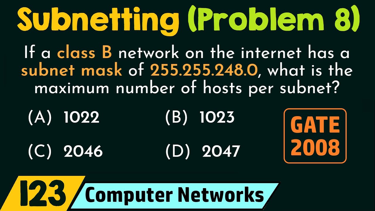 Subnetting (Solved Problem 8) - YouTube