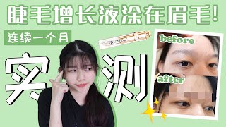 一个月增长眉毛实测！持续用睫毛增长液可以让眉毛变浓密？只能说效果真的很...