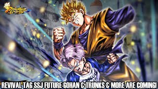 REVIVAL TAG SSJ FUTURE GOHAN \u0026 TRUNKS AND SPARKING ANDROID 18 ARE COMING!! Dragon Ball Legends Info!