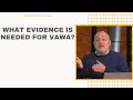 What Evidence Is Needed For VAWA?