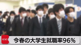 2021年３月卒業の大学就職率96％（2021年5月18日）