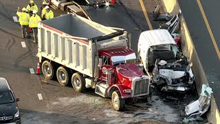 3 hurt in multi-vehicle crash that closed eastbound lanes on Pa. Turnpike in Bucks County