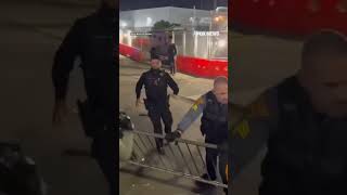Police HOLD OFF anti-ICE agitators in New Jersey #foxnews #news #shorts #police #protest