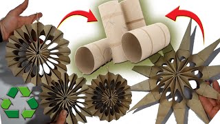 ✔️2 Ideas para reciclar TUBOS DE PAPEL HIGIENICO y decorar tu casa en esta navidad/DIY🎄