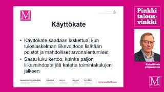 Mediatilin Pinkki Talousvinkki 9.2. Yritystoiminnan kannattavuutta kuvaavat tunnusluvut.