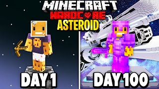I Survived 100 Days on ONE ASTEROID in Hardcore Minecraft... Here's What Happened