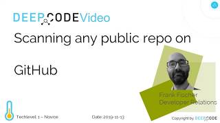 Using DeepCode to analysis any public repo from Github