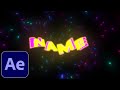COLORFUL TEXT ANIMATION - After Effects Tutorial (NO PLUGINS)