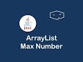 arraylist max number in java