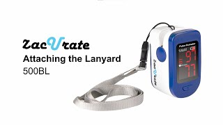 Attaching the Lanyard_ Zacurate 500BL Fingertip Pulse Oximeter