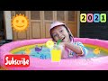 Berenang Di Kolam Portable Seru di Belakang Rumah Part #2 | Falisha Azrin Navia