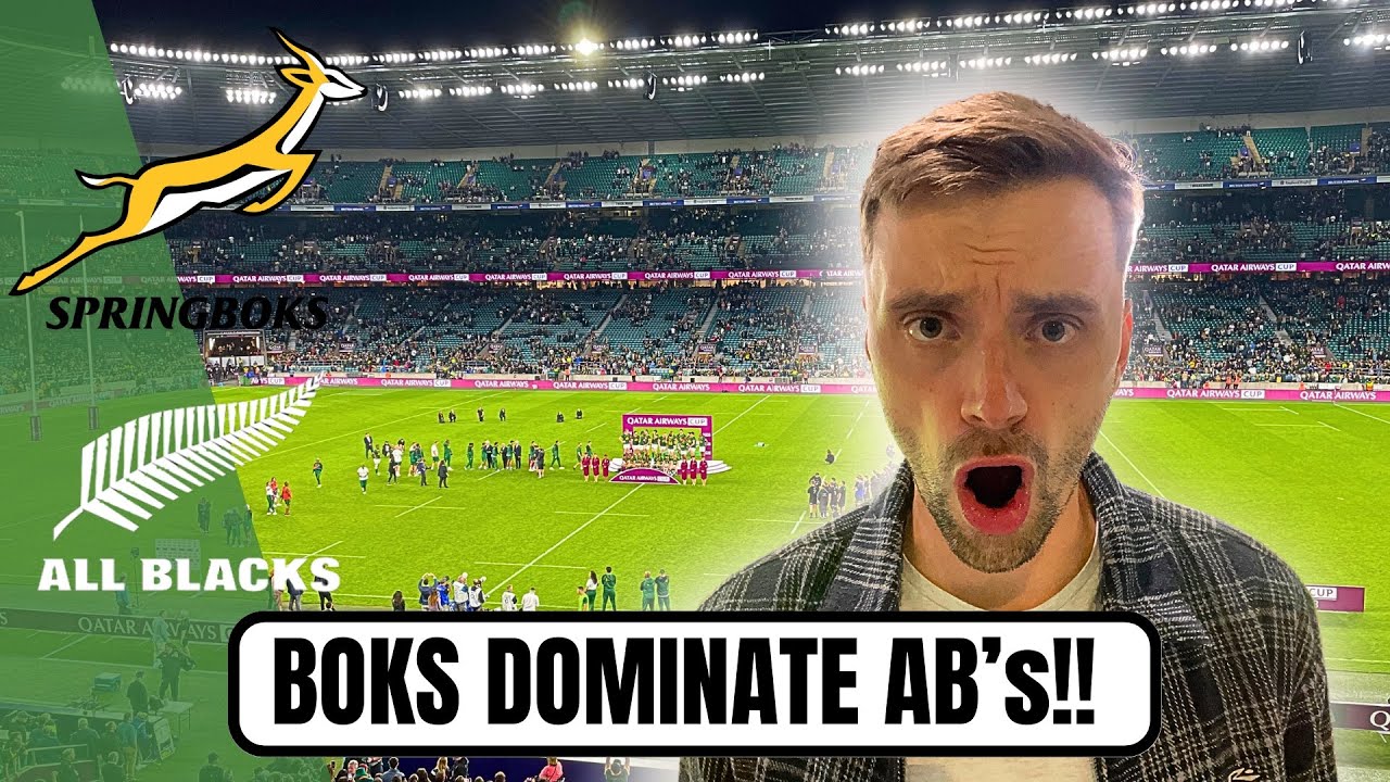 Springboks Vs All Blacks REACTION From Twickenham!! - YouTube