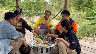 ทำอาหารต้อนรับคนสวนให่มโต่ยโย่ย พีอ่อนกับสาววื้ง | cooking lunch in the Toiy garden