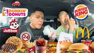 Letting the Person In FRONT of US Decide What we EAT for 24hrs! | Kyle T.