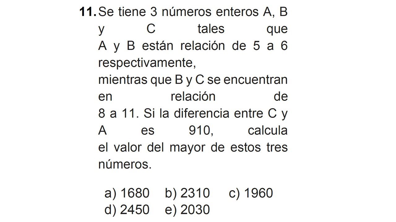 Se Tiene 3 Números Enteros A, B Y C Tales Que A Y B Están En Relación ...