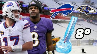 Bills vs Ravens is about to be FREEZING | Lamar and  Derrick Henry at HUGE disadvantage