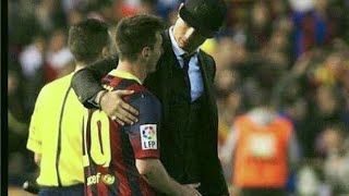 Ronaldo consoling Messi after Coppa del Rey final