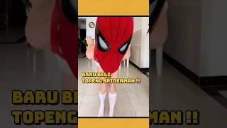 Baru beli kostum spiderman !!