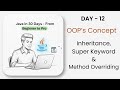 Inheritance Secrets Revealed | super Keyword, Method Overriding & Overloading Explained | DAY - 12