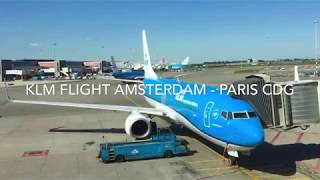 KLM Full Flight Amsterdam to Paris and Breathtaking Landing over Paris