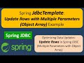 Spring JdbcTemplate: Update Rows with Multiple Parameters (Object Array) Example | Spring JDBC