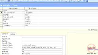 Access: Validation Rules in Tables