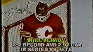 Winnipeg Jets Series Win VS Calgary Flames: 04/16/87 Highlights Part 1/3