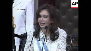 Cristina Kirchner sworn in as Argentine president