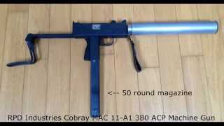 Cobray full-auto MAC-11 in 380ACP with and without suppressor