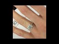 1 carat round diamond engagement ring in cushion halo