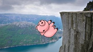 PUSHING A PIG OFF A CLIFF!!