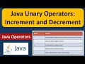 Java Unary Operators: Increment and Decrement | Java Tutorial