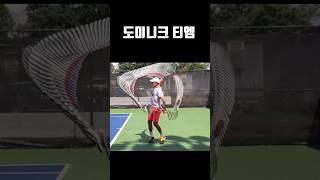 도미니크 티엠 톱스핀 한손백핸드 스윙궤적! #tennis #테니스 #정진화테니스레슨