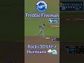 Freddie Freeman Rocks SD like a Hurricane ⛈️ 🌊 Hits HOME RUN in the rain! #Dodgers #MLB