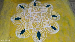 Daily muggulu /simple rangoli designs/easy kolam/Friday muggulu/traditional Friday rangoli designs