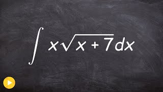 Evaluate the integral with the square root using u substitution
