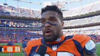 'Let's keep rolling': Dre'Mont Jones reacts to the Broncos' 16-9 win vs. Houston