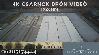 Kiadó 1926nm Csarnok  - Pécs - 4K Drón Videó