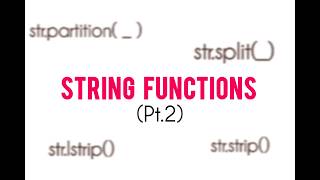 String Functions ✨| Part-2 | Python🔥