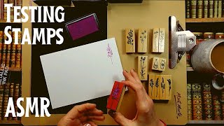 ASMR | Testing \u0026 Unboxing Metallic Ink Pads \u0026 Stamps! Whispered Crafting Fun at Coffee Time!