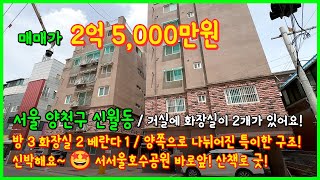 [서울빌라매매](4-325) 거실에 양쪽으로 욕실이 있어요~ 신박한구조! 서울에 2억대 3룸! 4개동 단지형에 서서울호수공원 바로앞에 위치! 서울 양천구 신월동 [신월동빌라]