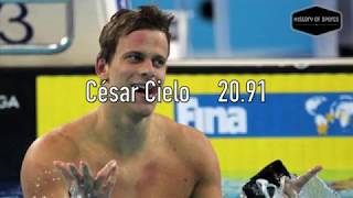 50m Freestyle Men WR - César Cielo - 20.91 São Paulo 09'