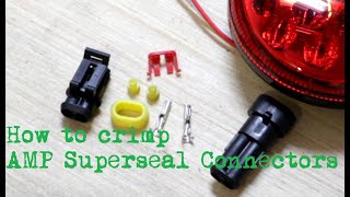 How to properly crimp AMP Superseal / deutsch connectors